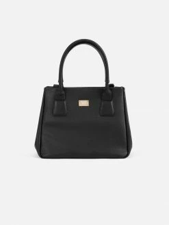Melina Bucher Indy Vegan Leather Tote Bag | Black
