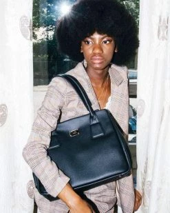 Melina Bucher Indy Vegan Leather Tote Bag | Black 20 Melina Bucher Indy Vegan Leather Tote Bag | Black