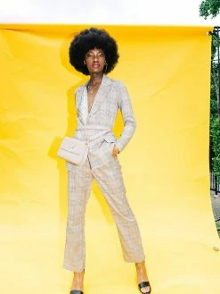 Melina Bucher Bags Trudy Vegan Leather Crossbody Clutch Bag | Beige