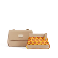 Melina Bucher Bags Trudy Vegan Leather Crossbody Clutch Bag | Beige