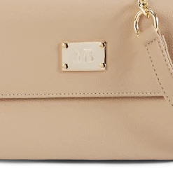 Melina Bucher Bags Trudy Vegan Leather Crossbody Clutch Bag | Beige