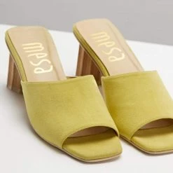 Mesa Octavia Recycled Vegan Suede Mule | Citron Shoes