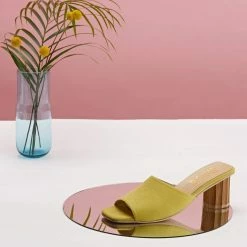 Mesa Octavia Recycled Vegan Suede Mule | Citron Shoes
