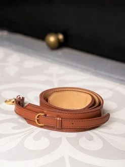 Minuit Sur Terre Classic Vegan Leather Crossbody Strap | Dark Camel Crossbody Bags