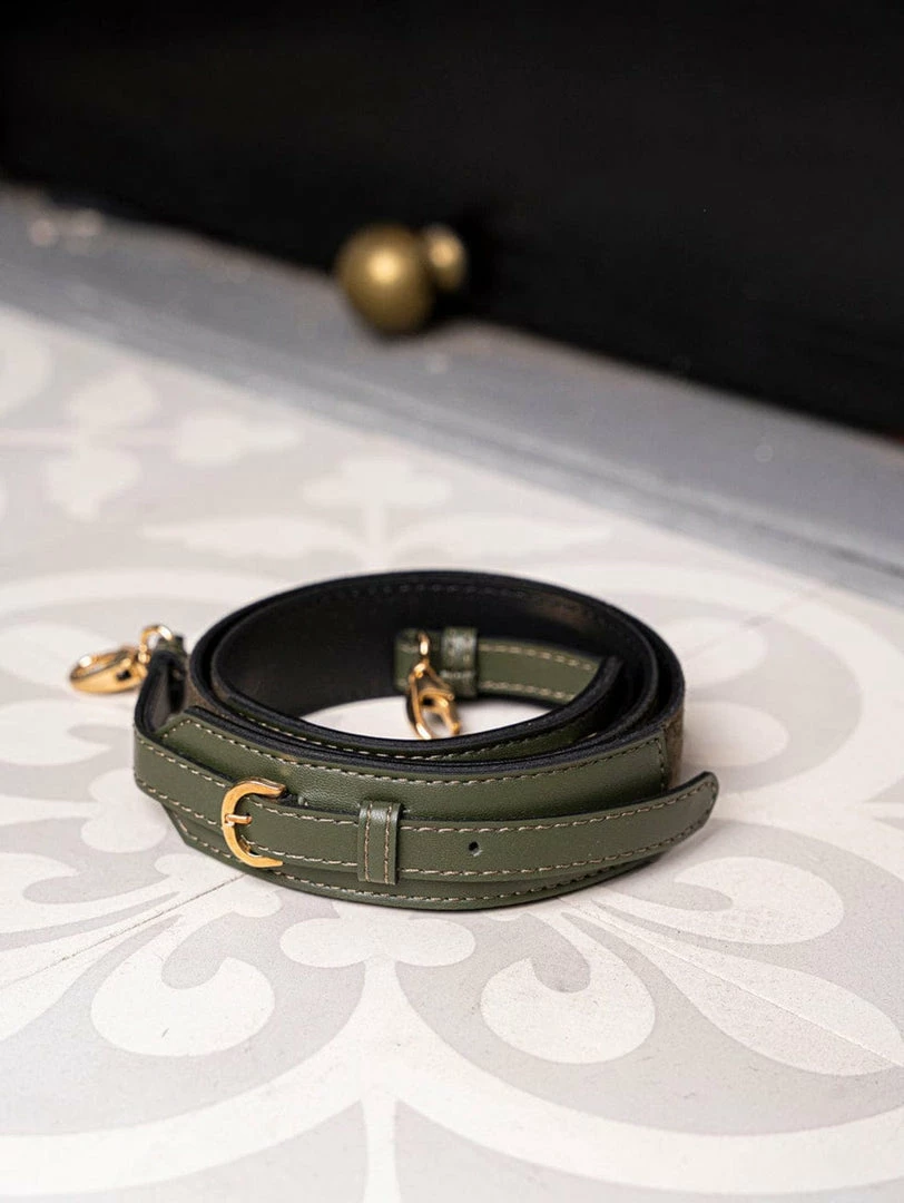 Minuit Sur Terre Classic Vegan Leather Crossbody Strap | Khaki Crossbody Bags 3 Minuit Sur Terre Classic Vegan Leather Crossbody Strap | Khaki Crossbody Bags