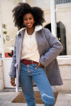 Minuit Sur Terre Boheme Round Buckle Vegan Suede Belt | Brick Red