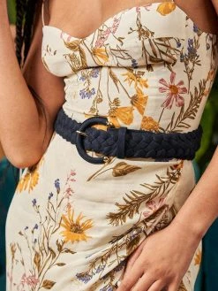 Minuit Sur Terre Braided Recycled Vegan Belt | Midnight Blue Accessories