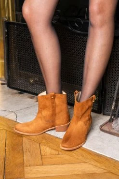 Minuit Sur Terre Centaur Vegan Suede Western Ankle Boots | Hazelnut 9 Minuit Sur Terre Centaur Vegan Suede Western Ankle Boots | Hazelnut