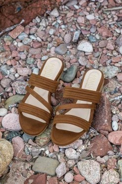 Minuit Sur Terre Shoes Cupabia Vegan Suede Slip On Sandals | Hazelnut