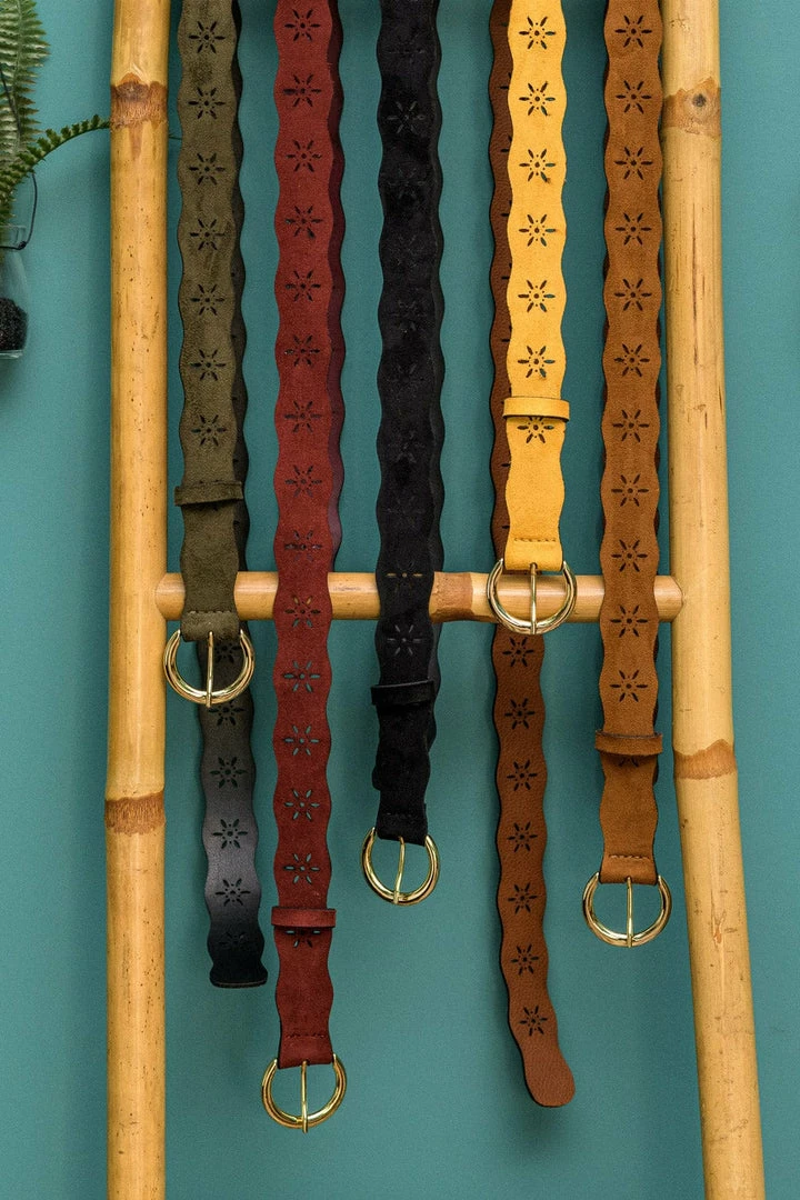 Minuit Sur Terre Folk Openwork Vegan Belt | Khaki Accessories 4 Minuit Sur Terre Folk Openwork Vegan Belt | Khaki Accessories