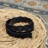 Minuit Sur Terre Folk Openwork Vegan Belt | Black Accessories