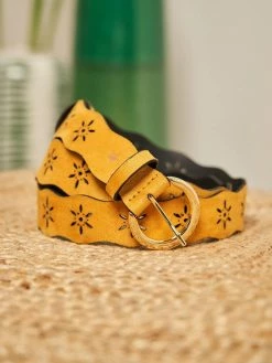 Minuit Sur Terre Folk Openwork Vegan Belt | Sarffron Accessories