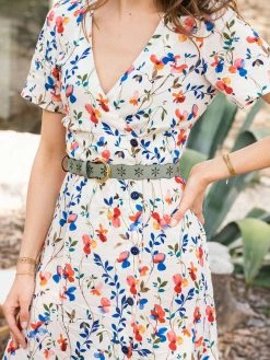 Minuit Sur Terre Folk Openwork Vegan Belt | Sage