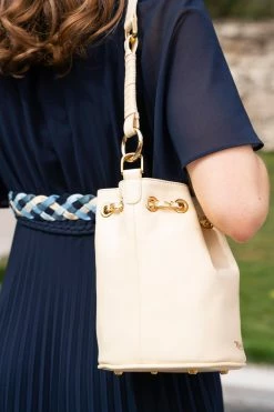 Minuit Sur Terre Hera Vegan Leather Bucket Bag | Cream Bags