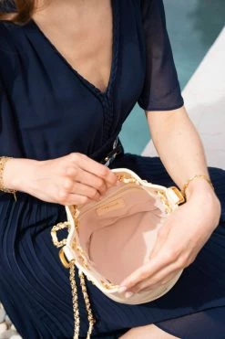 Minuit Sur Terre Hera Vegan Leather Bucket Bag | Cream Bags