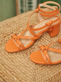 Minuit Sur Terre Hoya Strappy Wrap Vegan Leather Sandals | Mandarin Shoes