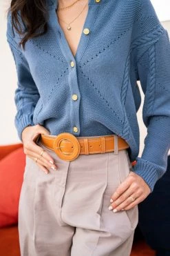 Minuit Sur Terre Lapland Recycled Cotton Cardigan | Ice Blue