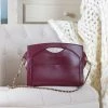 Minuit Sur Terre Leon Apple Leather Vegan Crossbody Handbag | Burgundy Bags