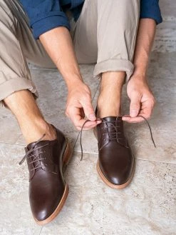 Minuit Sur Terre Macadam Vegan Leather Derby Shoes | Chocolate