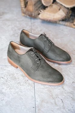 Minuit Sur Terre Macadam Vegan Suede Derby Shoes | Khaki 8 Minuit Sur Terre Macadam Vegan Suede Derby Shoes | Khaki