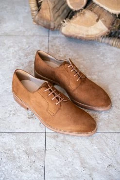 Minuit Sur Terre Macadam Vegan Suede Derby Shoes | Hazelnut
