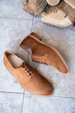 Minuit Sur Terre Macadam Vegan Suede Derby Shoes | Hazelnut