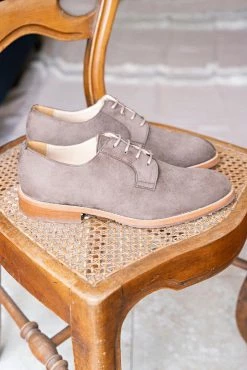 Minuit Sur Terre Macadam Vegan Suede Derby Shoes | Taupe