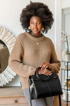 Minuit Sur Terre Bags Mini Kayamb Apple Leather Vegan Handbag | Black