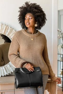 Minuit Sur Terre Bags Mini Kayamb Apple Leather Vegan Handbag | Black 11 Minuit Sur Terre Bags Mini Kayamb Apple Leather Vegan Handbag | Black