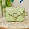 Minuit Sur Terre Mira Vegan Leather Crossbody Bag | Mint Green Croc