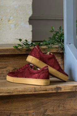 Minuit Sur Terre Montalcino Vegan Suede Unisex Trainers | Brick Red