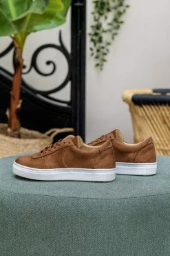 Minuit Sur Terre Montalcino Vegan Suede Unisex Trainers | Hazelnut Shoes