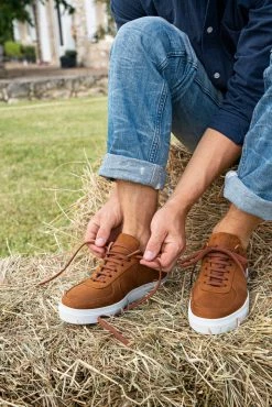 Minuit Sur Terre Montalcino Vegan Suede Unisex Trainers | Hazelnut Shoes
