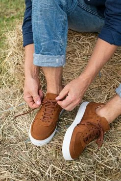 Minuit Sur Terre Montalcino Vegan Suede Unisex Trainers | Hazelnut Shoes