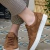 Minuit Sur Terre Montalcino Vegan Suede Unisex Trainers | Hazelnut Shoes