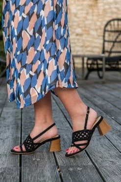 Minuit Sur Terre Nepita Braided Vegan Slingback Sandals | Black