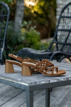 Minuit Sur Terre Nepita Braided Vegan Slingback Sandals | Hazelnut