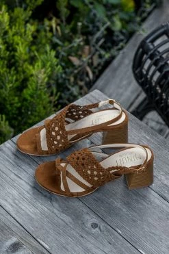 Minuit Sur Terre Nepita Braided Vegan Slingback Sandals | Hazelnut