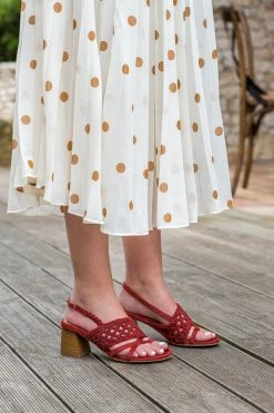 Minuit Sur Terre Nepita Braided Vegan Slingback Sandals | Terracotta