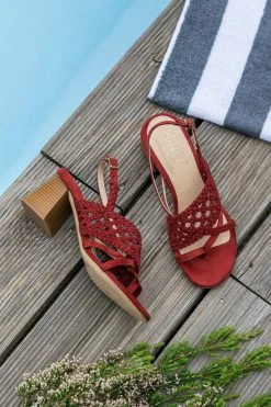 Minuit Sur Terre Nepita Braided Vegan Slingback Sandals | Terracotta