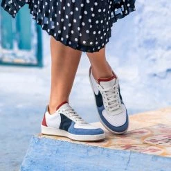Minuit Sur Terre Shoes Orient Recycled Unisex Vegan Trainers | Blue & Brick Red 23 Minuit Sur Terre Shoes Orient Recycled Unisex Vegan Trainers | Blue & Brick Red