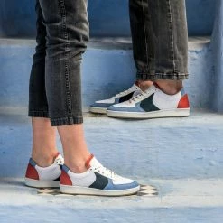 Minuit Sur Terre Shoes Orient Recycled Unisex Vegan Trainers | Blue & Brick Red 21 Minuit Sur Terre Shoes Orient Recycled Unisex Vegan Trainers | Blue & Brick Red