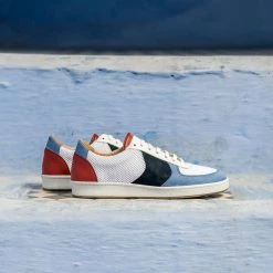 Minuit Sur Terre Shoes Orient Recycled Unisex Vegan Trainers | Blue & Brick Red 24 Minuit Sur Terre Shoes Orient Recycled Unisex Vegan Trainers | Blue & Brick Red