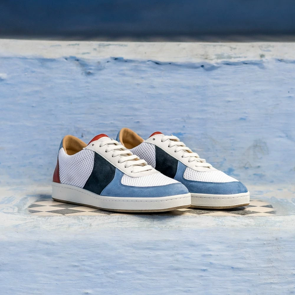 Minuit Sur Terre Shoes Orient Recycled Unisex Vegan Trainers | Blue & Brick Red 12 Minuit Sur Terre Shoes Orient Recycled Unisex Vegan Trainers | Blue & Brick Red