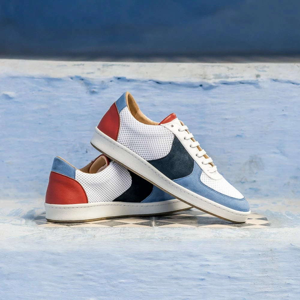 Minuit Sur Terre Shoes Orient Recycled Unisex Vegan Trainers | Blue & Brick Red 16 Minuit Sur Terre Shoes Orient Recycled Unisex Vegan Trainers | Blue & Brick Red