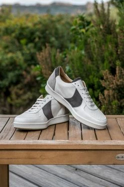 Minuit Sur Terre Orient Apple Leather Unisex Vegan Trainers | Pebble Grey