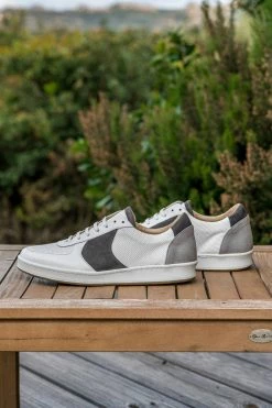 Minuit Sur Terre Orient Apple Leather Unisex Vegan Trainers | Pebble Grey