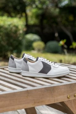 Minuit Sur Terre Orient Apple Leather Unisex Vegan Trainers | Pebble Grey