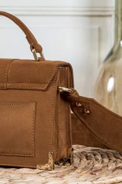 Minuit Sur Terre Oscar Vegan Suede Handbag | Hazelnut Bags