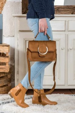 Minuit Sur Terre Oscar Vegan Suede Handbag | Hazelnut Bags